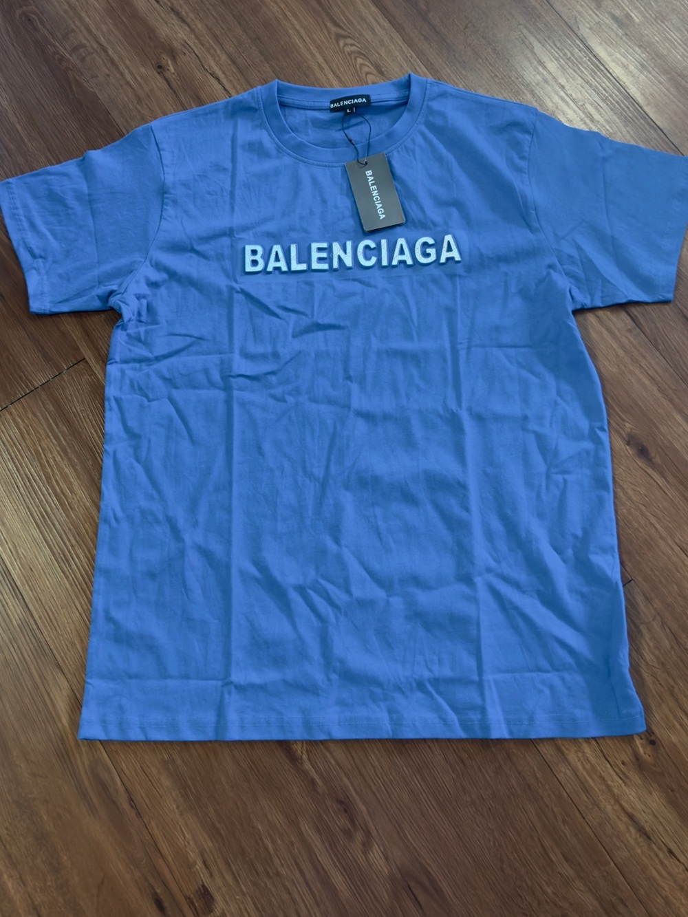 Balenciaga Blue Logo T-Shirt